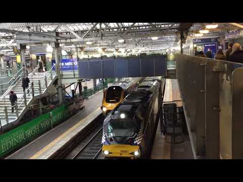Scotrail 68007 departing Edinburgh Waverley