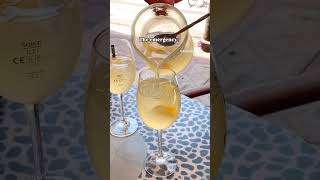 The first thing I do when I arrive to Spain: order some white wine sangria. #spain #sangría