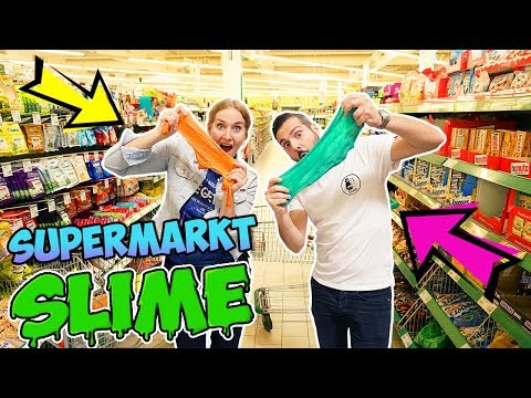 SUPERMARKT SCHLEIM CHALLENGE - Nina Vs Kaan - Wer macht den besten Slime & kauft alles ein?