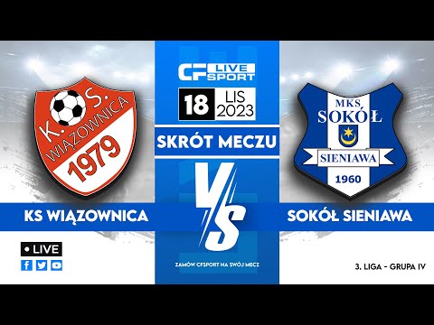 Skrót: KS Wiązownica - Sokół Sieniawa 18.11.2023