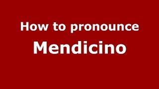 How to pronounce Mendicino