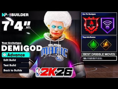 BREAKING NBA 2K26 WITH A 7'4' POINT GUARD! BEST DRIBBLE MOVES & ANIMATIONS! (Best build)