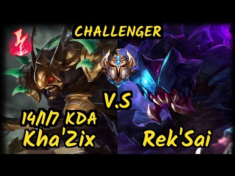 MSF Maxlore (KHA'ZIX) vs REK'SAI - 14/1/7 KDA JUNGLE CHALLENGER GAMEPLAY - EUW