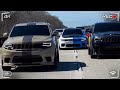 2 TRACKHAWKS AND 5 HELLCATS TAKE OVER HIGHWAY BACK TO ATLANTA
