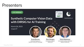 Synthetic Computer Vision Data with DIRSIG for AI Training