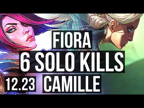 FIORA vs CAMILLE (TOP) | 6 solo kills, 8/1/0, 1.3M mastery, Godlike | KR Diamond | 12.23