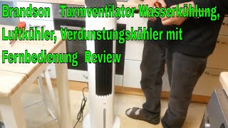 Brandson   Turmventilator Wasserkühlung,  Luftkühler, Verdunstungskühler mit Fernbedienung  Review