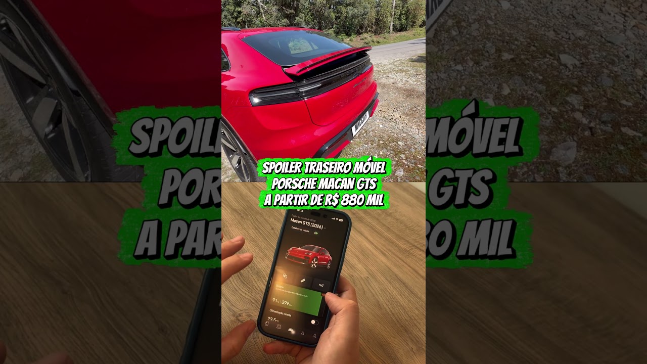 AERODINÂMICA ATIVA! Veja como funciona o spoiler móvel do Porsche Macan GTS! 😱