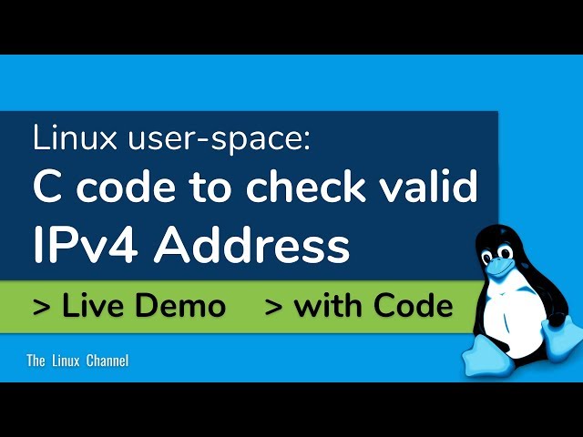 346 C code to check valid IP Address (IPv4) - Live Demo and Example