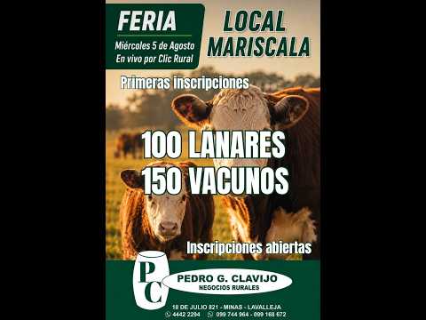 05/08/2026 Feria Mensual - Local Mariscala - Lavalleja - Pedro G. Clavijo