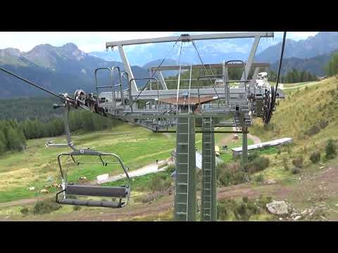 Discesa integrale seggiovia Agamatic "Le Buse - Laresei" - Falcade (BL) / Sessellift / Chairlift
