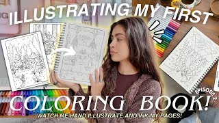 Watch Me Illustrate My Own Coloring Book! Ep. 2🎨 ✷ Small Business Diaries