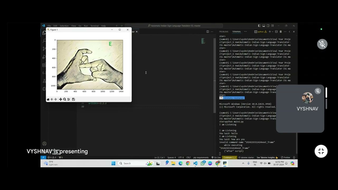 SignL: Voice-to-Sign Language Translator Demo | Python Project