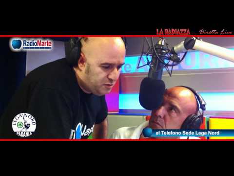 Radio Marte Live - LA RADIAZZA - Telefonata sede Lega Nord - Gianni Simioli e Gigio Rosa