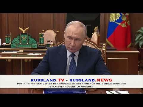 Putin trifft den Leiter der Föderalen Agentur für die Verwaltung des Staatsvermögens, Jakowenko