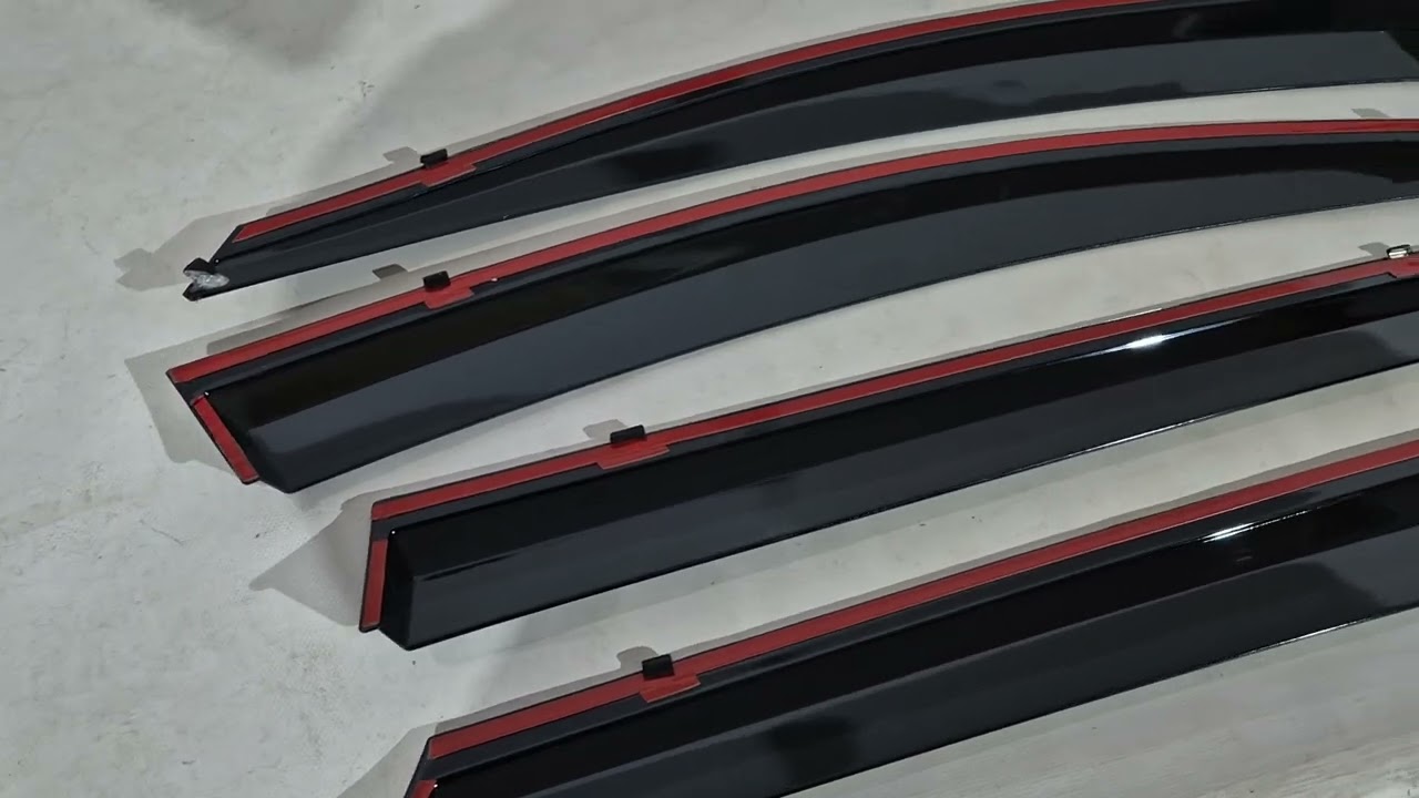 Kia Sorento III UM 2014-2020 рр. Вітровики з хромованим молдингом Niken Luxury (4 шт) Video 1