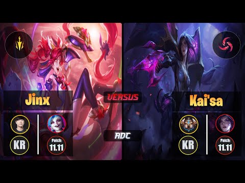 Ruler JINX (ADC) [Lethal Tempo] VS KAI'SA - Challenger KR Patch 11.11