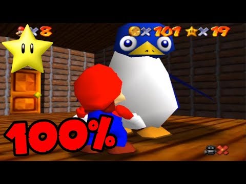 Super Mario 64 100% Walkthrough - Cool, Cool Mountain - Course 4
