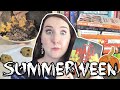 SUMMERWEEN Day 1 Vlog CLUE Themed Books Pumpkin Chocolate Chip Cookies Summerween TBR