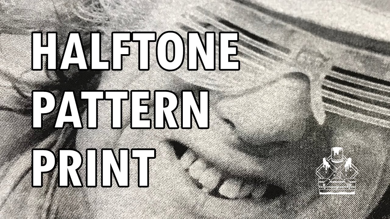Screenprinting a graphical portait using halftone pattern