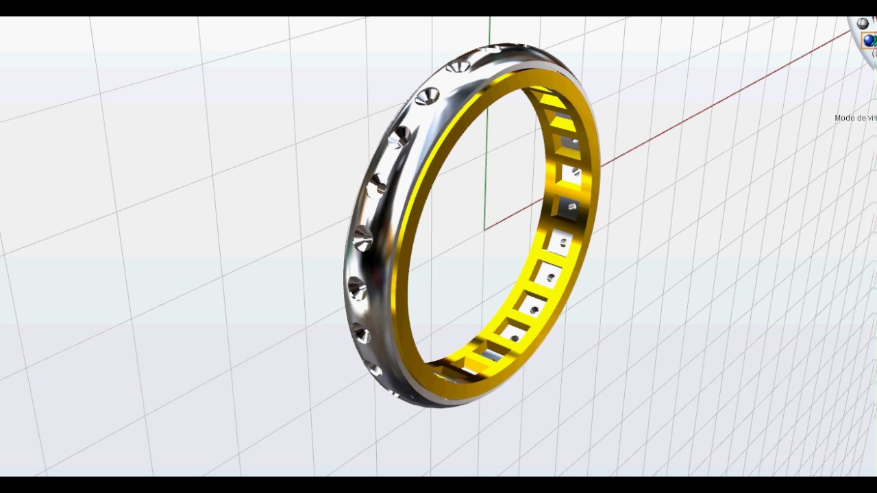rotatory ring whit stones 3D Print Model