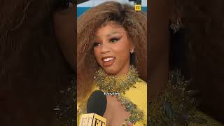 The Moment Chlöe &amp; Halle Saw Each Other At &#39;The Little Mermaid&#39; Premiere 🥺😭 #shorts