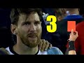Lionel Messi: All 3 RED CARDS In Career