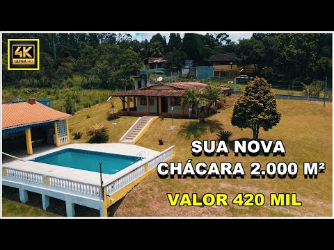 (OE3) Linda chácara 2.000 m² $ 420 mil  loteamento aberto em Ibiúna -sp 