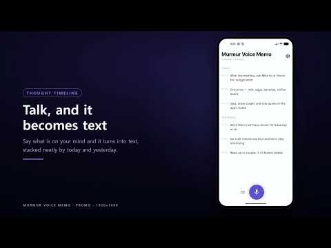 Murmur - Voice Memo Recorder video thumbnail