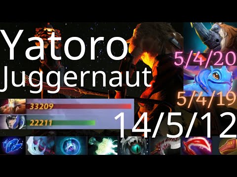 Yatoro Juggernaut vs Luna, Mars, Ember Spirit - push or root - dota2