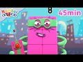 🐸 Playing Games! Wonderful Discoveries in Numberland 🌻 | 45 mins of Numberblocks | Learn to Count