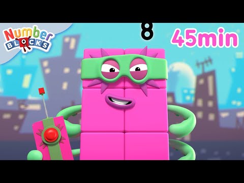🐸 Playing Games! Wonderful Discoveries in Numberland 🌻 | 45 mins of Numberblocks | Learn to Count - Kingdom Kids Zone, Little Learners - Numberblocks