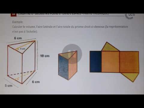 Aire latérale et totale d'un prisme droit