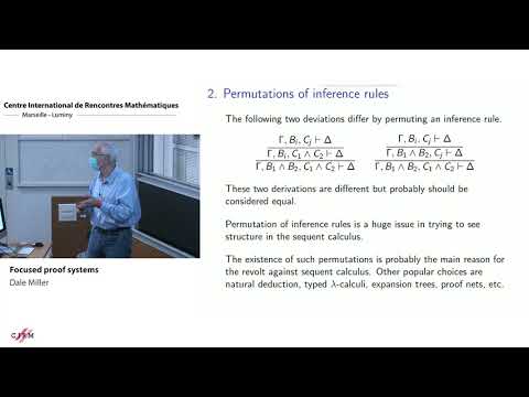Dale Miller: Focused proof systems
