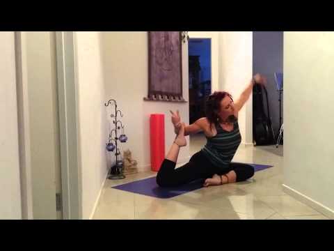 Day 9 Challenge online personal trainer - Supta Virasana & Pigeon pose inspired by Kinoyoga