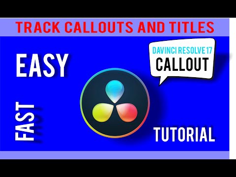 Easy Track Callouts and Titles in DaVinci Resolve 17 Free Version