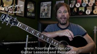 Won't Back Down - Tom Petty - Lefty Beginner Acoustic Guitar Lesson