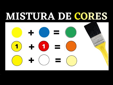 Mistura de cores: Mistura de AMARELO com Outra Cor DA QUE COR ?