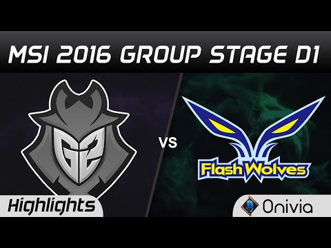 G2 vs FW Highlights MSI 2016 D1 G2 Esports vs Flash Wolves