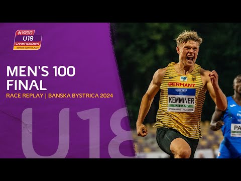 Europe's FASTEST U18! Men's 100m final replay | Banska Bystrica 2024