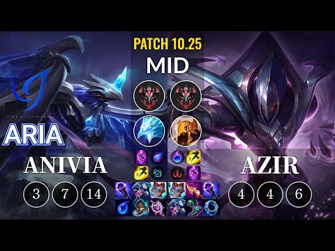 CGA Aria Anivia vs Azir Mid - KR Patch 10.25