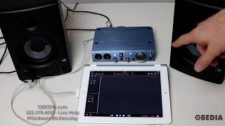 Video thumbnail for Hardware Wednesday: PreSonus AudioBox iTwo Setup with iPad and PreSonus Eris E4.5 Monitors by OBEDIA