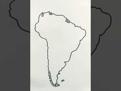 South America Map Drawing |
