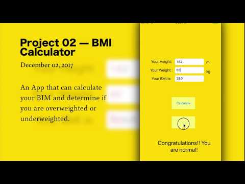 100 Days of Swift//Project 02 — BMI Calculator
