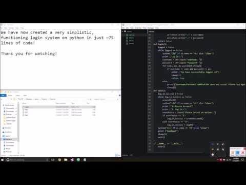 Basic Python Login System Speed Coding