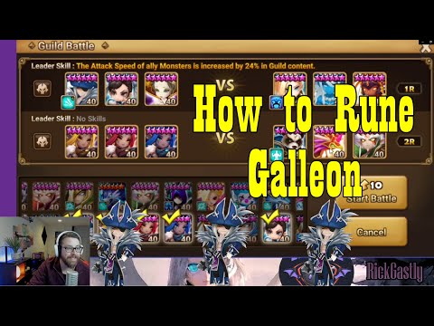 How to Rune Galleon - Summoners War (Arena and Guild War Testing)