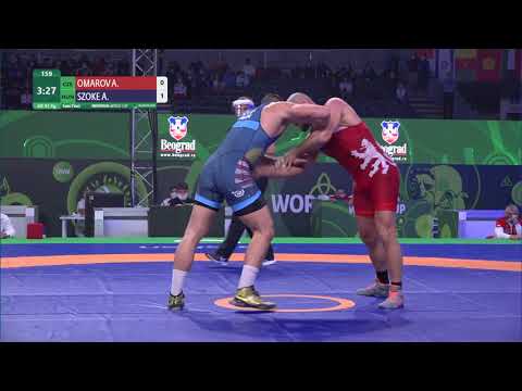 1/2 GR - 97 kg: A. OMAROV (CZE) v. A. SZOKE (HUN)