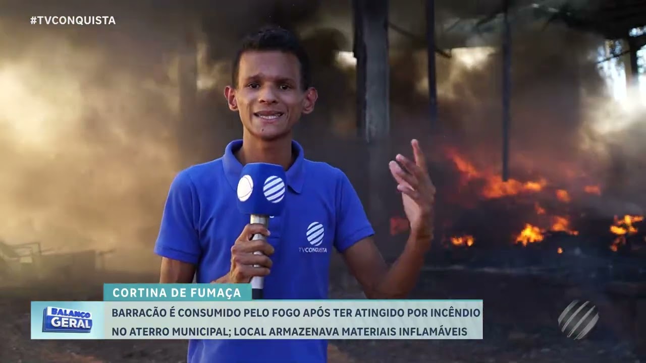 Incêndio destrói parte de barracão com produtos inflamáveis no aterro de Lucas do Rio Verde