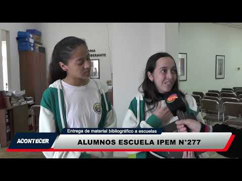 Marcos Juárez: El IPEM Nº 277 recibió libros por parte del municipio