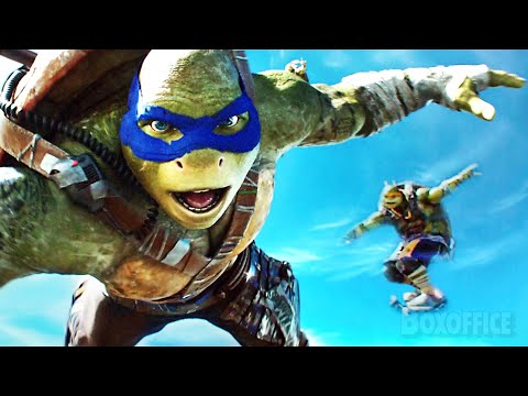 Turtles learn to fly | Teenage Mutant Ninja Turtles: Out of the Shadows | CLIP